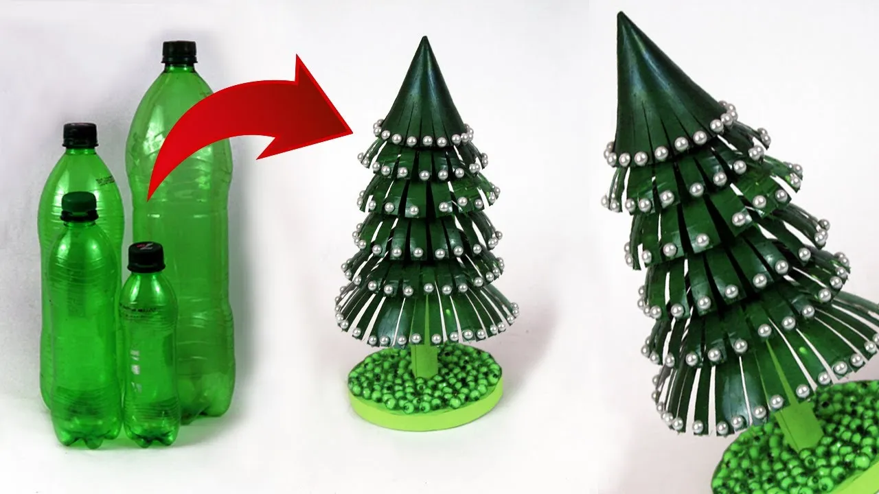 DIY Christmas Plastic Bottle Tree How To Make Christmas Tree Whit Bottle Recycled Bottle Craft