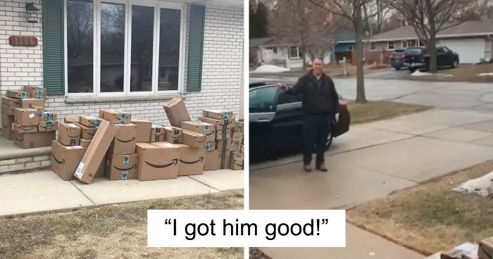 This Woman Was Saving Amazon Boxes For 6 Months Only To Prank Her Husband