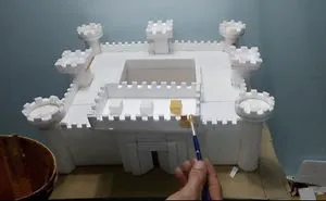 Learn How To Make A Thermocol Castle In 11 Minute - Very Easy