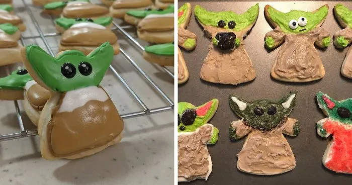 People Started Chopping The Heads Off Their Angel Cookie Cutters To Create Baby Yoda Treats