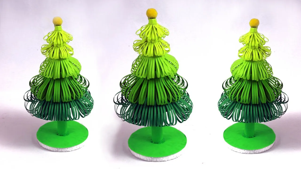 Paper Christmas Tree Making-How To Make Christmas Tree- 3D Paper Christmas Tree