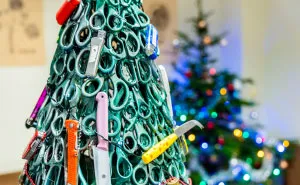 Vilnius Airport Puts A Christmas Tree Made Of Confiscated Items To Highlight The Importance Of Aviation Security