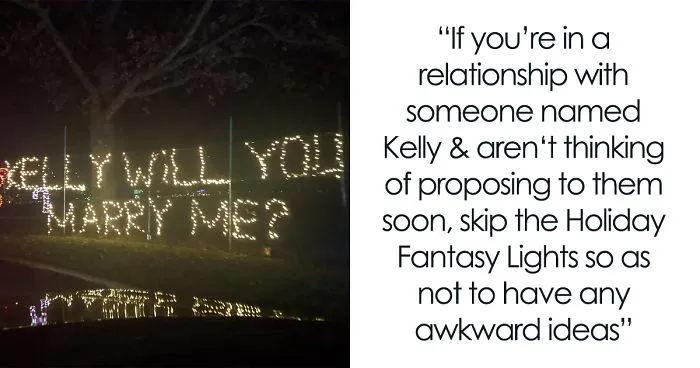 Guy Publicly Proposes To "Kelly" Using Christmas Lights, The Internet Encourages People With GFs Named Kelly To Do The Same