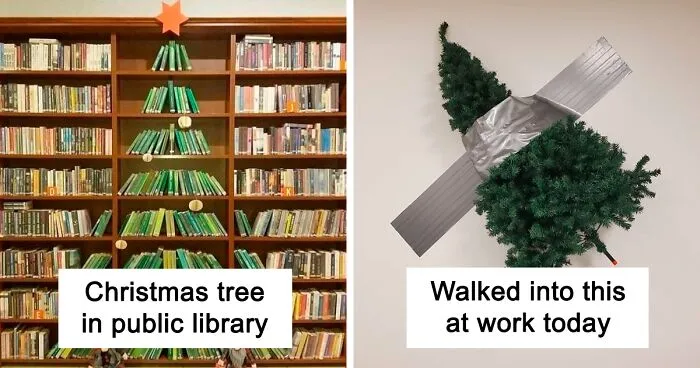 Here's How Employees From Different Industries Decorated Their Workplaces With Very Fitting Christmas Trees (30 Pics)
