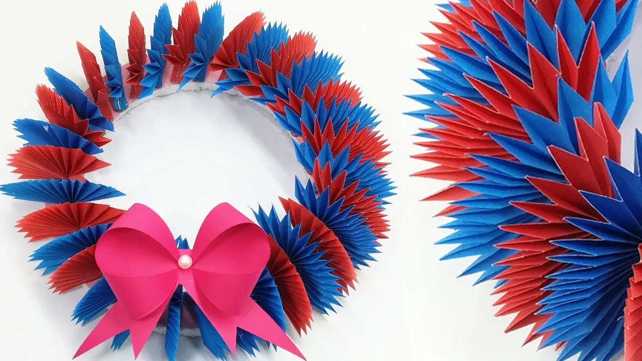Paper Christmas Wreath Making Very Easy