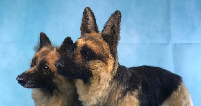 I Needle Felt German Shepherds From Wool