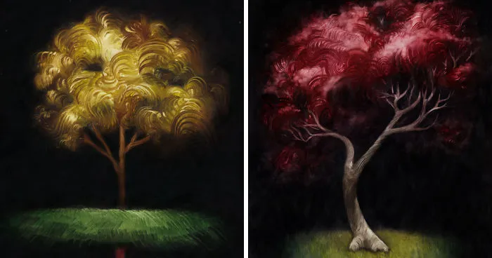 I Paint Night Fall Trees