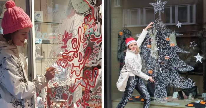 I Decorated My Hometown For Christmas With My Doodles