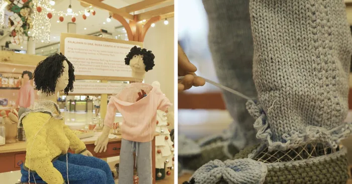 Interactive Crochet Installation For Dementia