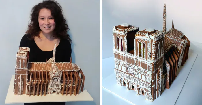 I Made A Gingerbread House Of Notre Dame De Paris For This Christmas