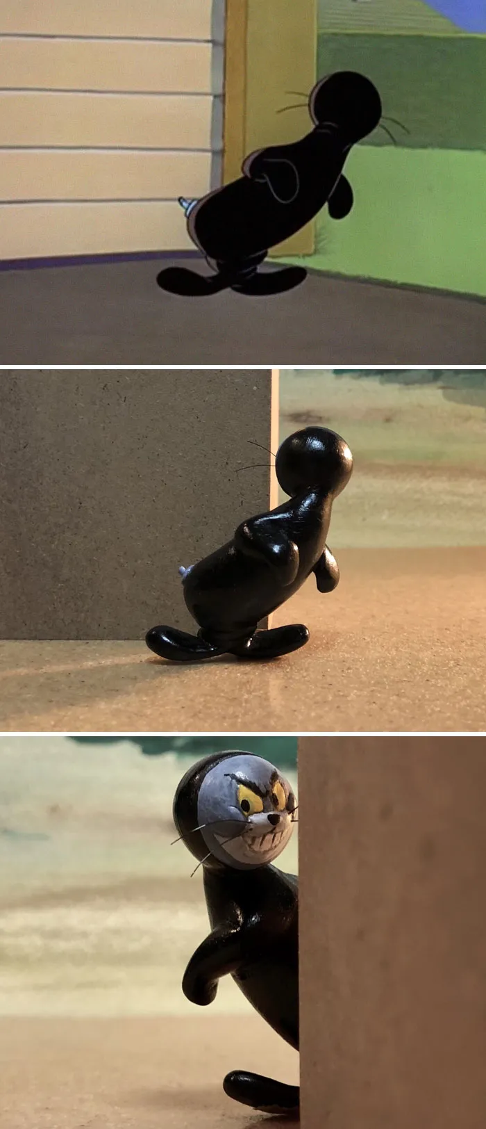Este artista japonés convierte los momentos más desafortunados de Tom y Jerry en esculturas, y el resultado es muy gracioso