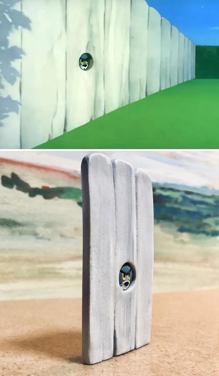 Este artista japonés convierte los momentos más desafortunados de Tom y Jerry en esculturas, y el resultado es muy gracioso