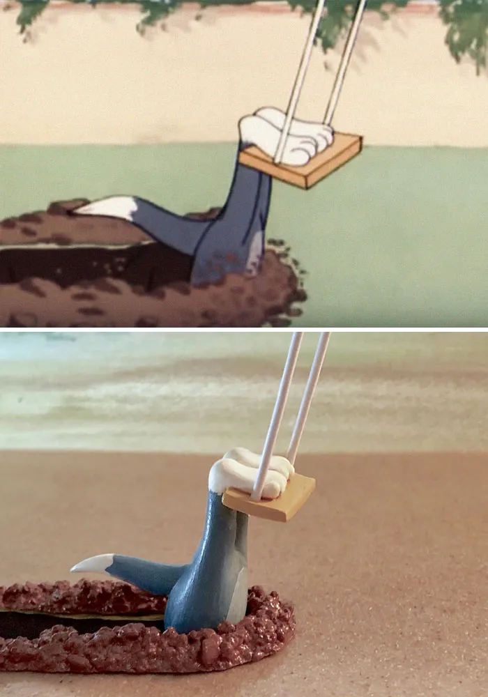 Este artista japonés convierte los momentos más desafortunados de Tom y Jerry en esculturas, y el resultado es muy gracioso