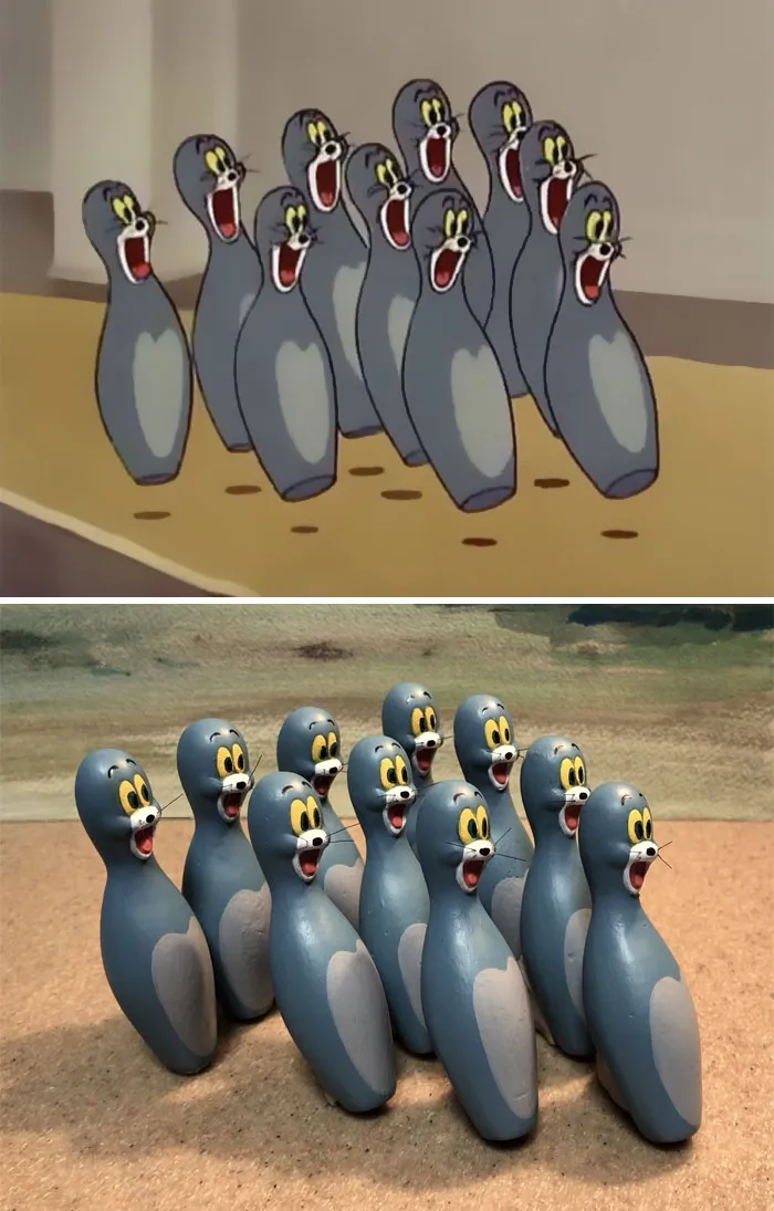 Este artista japonés convierte los momentos más desafortunados de Tom y Jerry en esculturas, y el resultado es muy gracioso