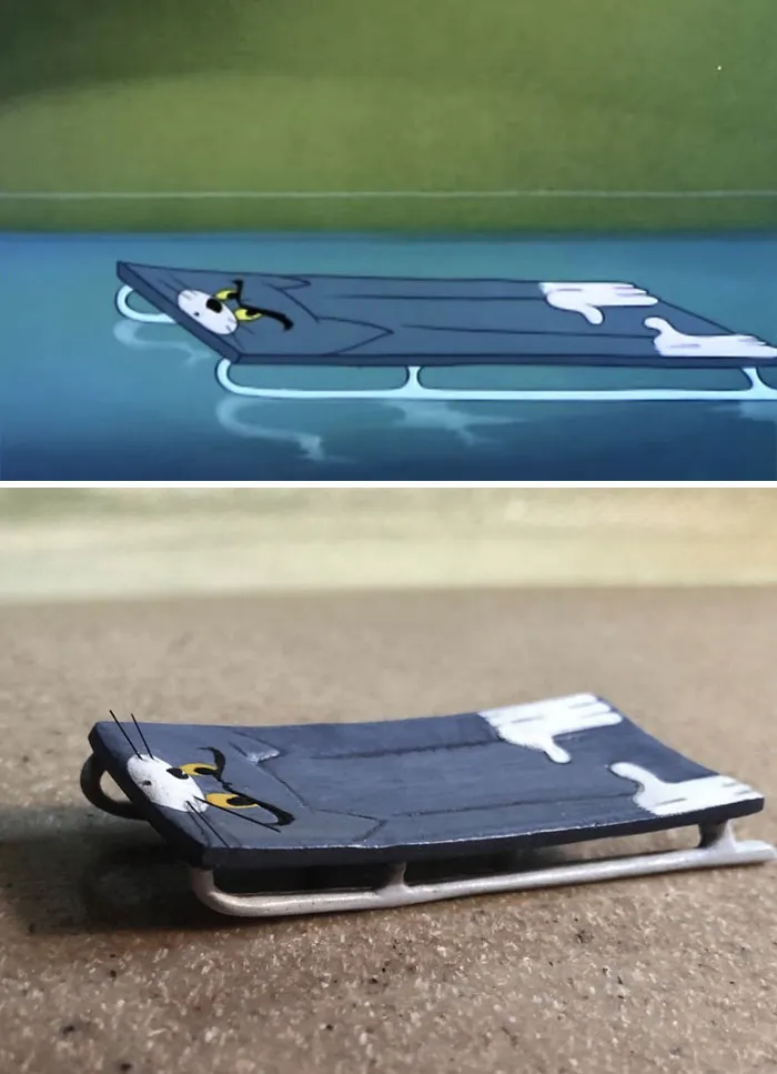 Este artista japonés convierte los momentos más desafortunados de Tom y Jerry en esculturas, y el resultado es muy gracioso