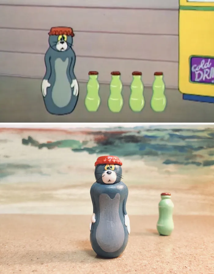 Japanese Artist Turns Tom And Jerry's Most Unfortunate Moments Into Sculptures, And The Result Is Hilarious