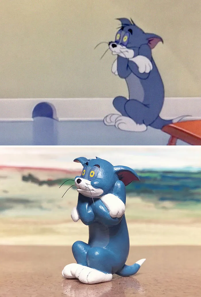 Japanese Artist Turns Tom And Jerry's Most Unfortunate Moments Into Sculptures, And The Result Is Hilarious