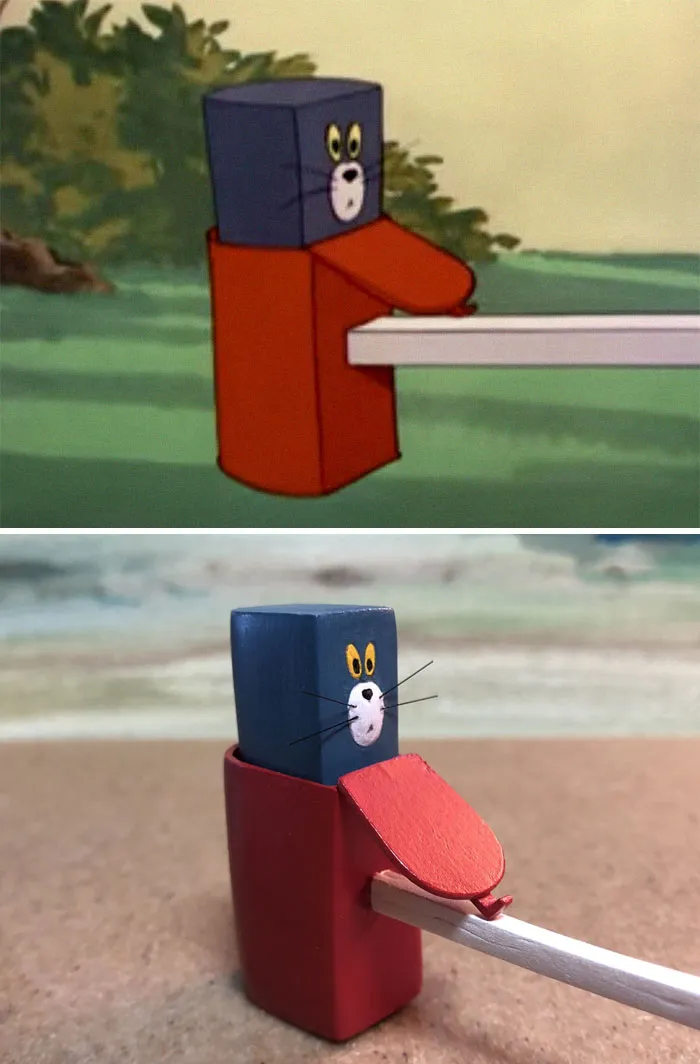 Japanese Artist Turns Tom And Jerry's Most Unfortunate Moments Into Sculptures, And The Result Is Hilarious