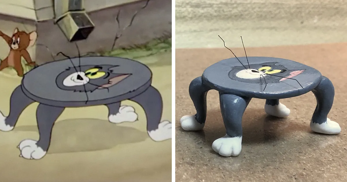 Este artista japonés convierte los momentos más desafortunados de Tom y Jerry en esculturas, y el resultado es muy gracioso