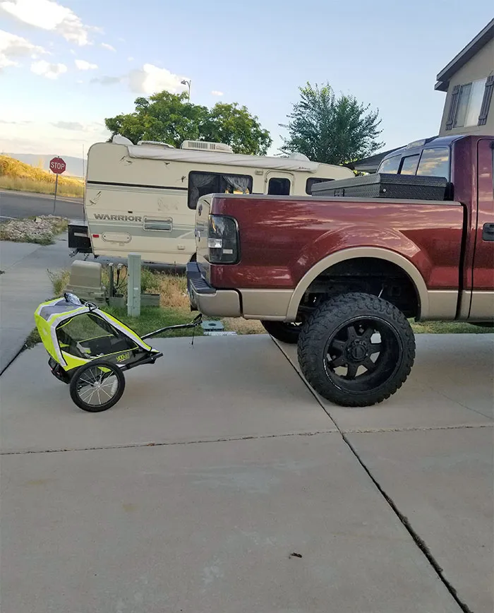 My Wife Forgot To Leave Me The Car Seat So I Could Take Our Son To The Babysitter's House. This Is The Picture I Sent When She Asked How I Was Going To Get Him There. I Then Turned Off My Phone For The Next 4 Hours