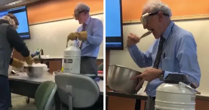 Student Shares A Compilation Of Various Crazy Things Her 70+ Y.O. Physics Professor Did, And It's Awesome