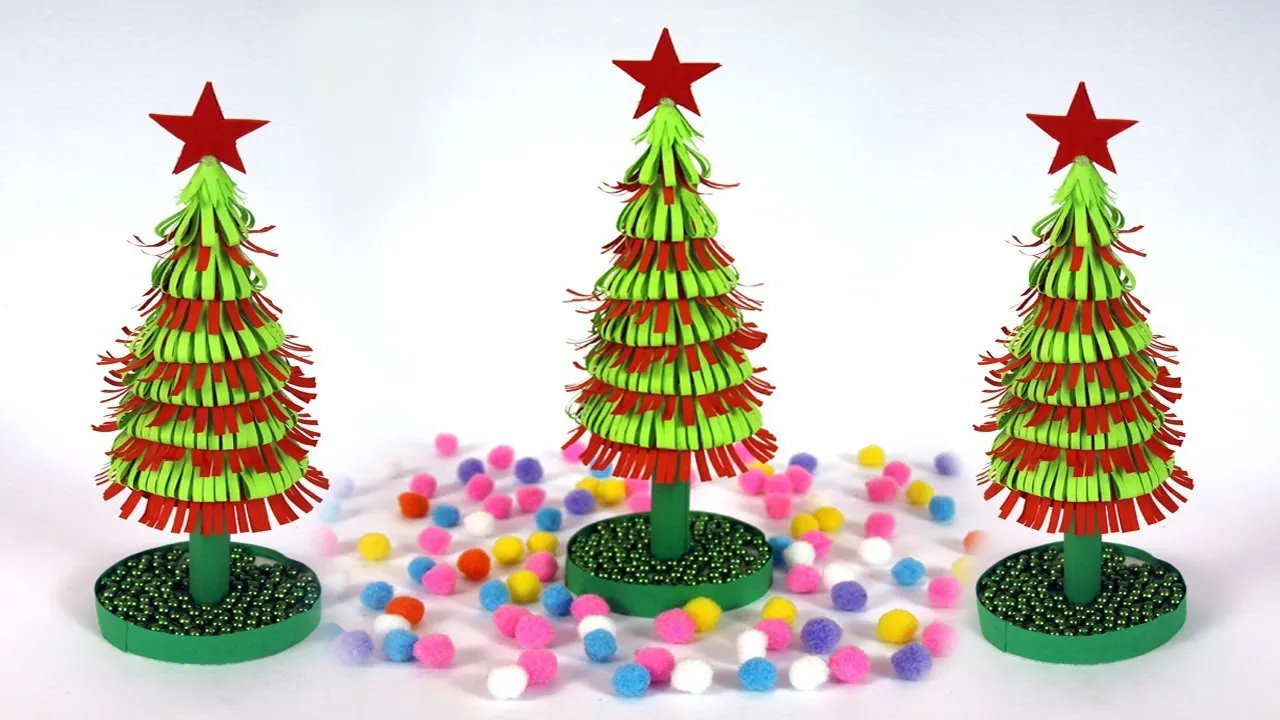 Easy DIY Paper Christmas Tree Making-How To Make Christmas Tree-Christmas Tree With Paper-Xmas Tree