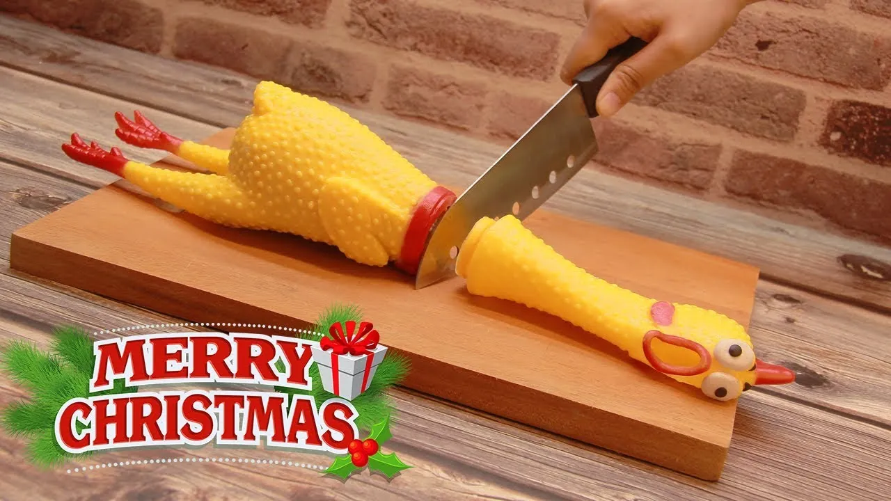 Christmas Roast Chicken | Crazy Stop Motion Cooking | Asmr