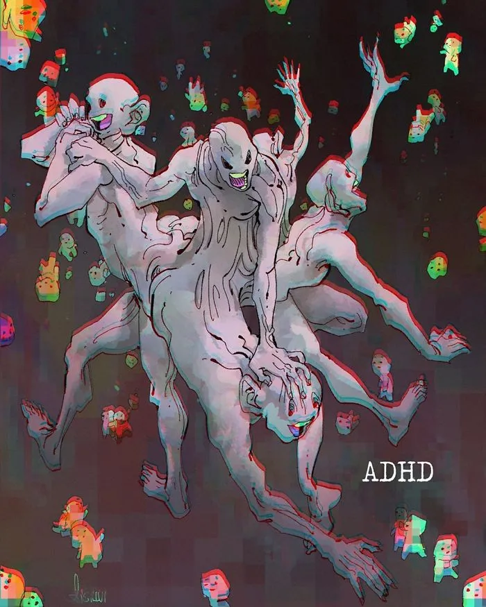 Artist Illustrates 9 Mental Illnesses And Disorders As Haunting Creatures