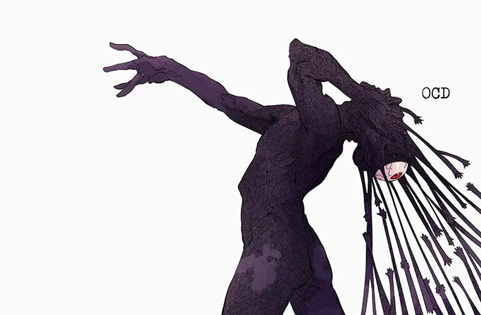 Artist Illustrates 9 Mental Illnesses And Disorders As Haunting Creatures