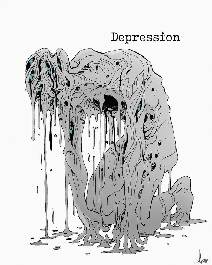 Artist Illustrates 9 Mental Illnesses And Disorders As Haunting Creatures