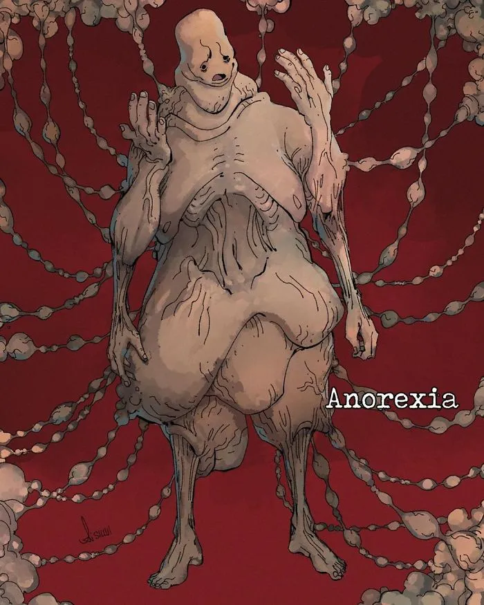 Artist Illustrates 9 Mental Illnesses And Disorders As Haunting Creatures