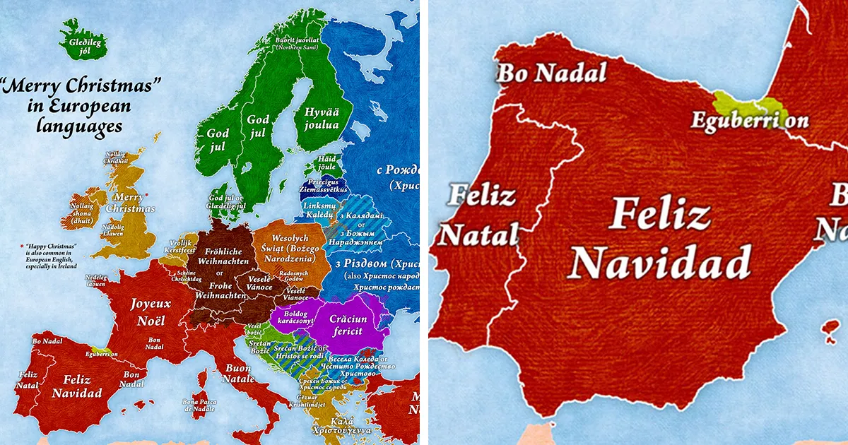 Cómo se dice "Feliz Navidad" en los países de Europa