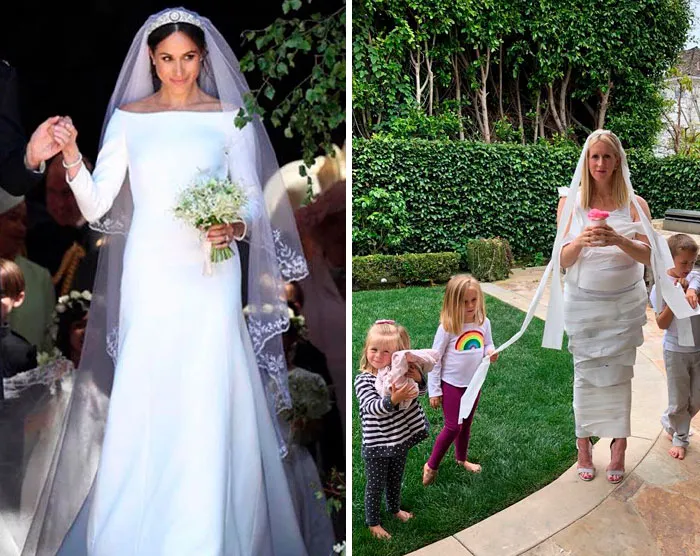 Mom Of 5 Mocks Celebrity Parents By Hilariously Recreating Their Photos (120 Pics)