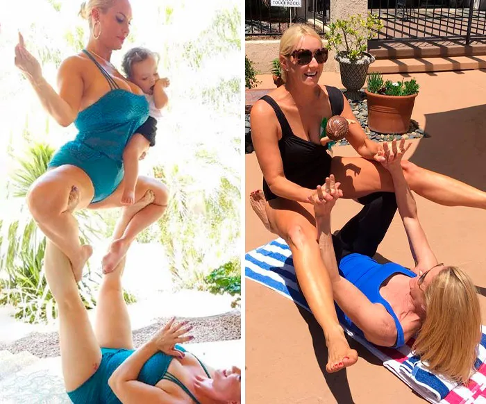Mom Of 5 Mocks Celebrity Parents By Hilariously Recreating Their Photos (120 Pics)
