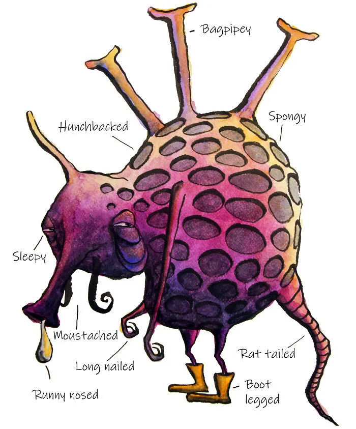 I Paint Monsters Based On Random Adjective Suggestions (20 Pics)