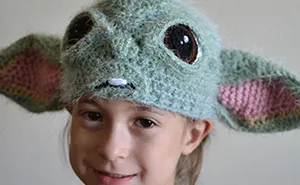 I Crocheted A Baby Yoda Hat And Here's What It Looks Like