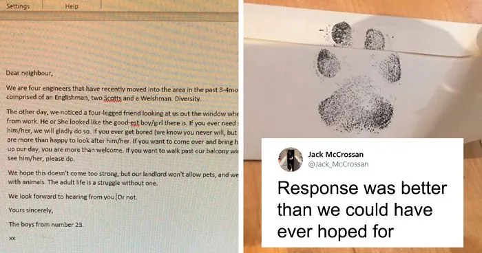4 Guys Beg Their Neighbor To Let Them Play With Their Dog, Get A Wholesome Letter In Response