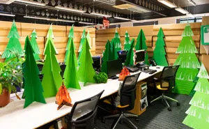 We Arrived At Work On Monday And Found Our Office Transformed Into A Winter Wonderland (12 Pics)