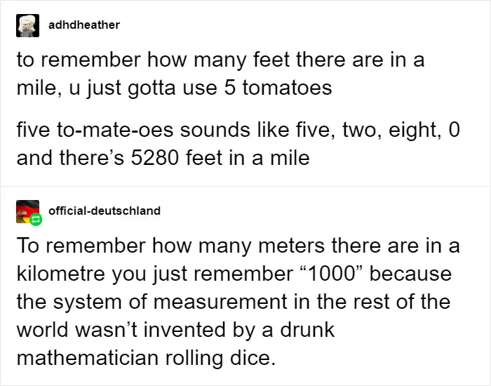 Imperial vs. Metric