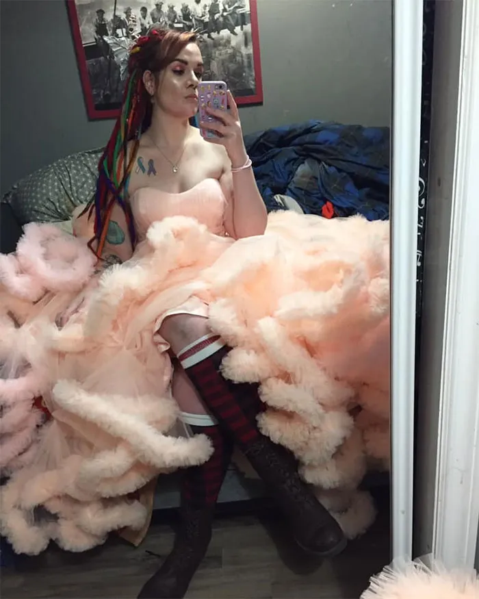 Este vestido de 2ª mano me vino genial para el baile navideño temático de Harry Potter