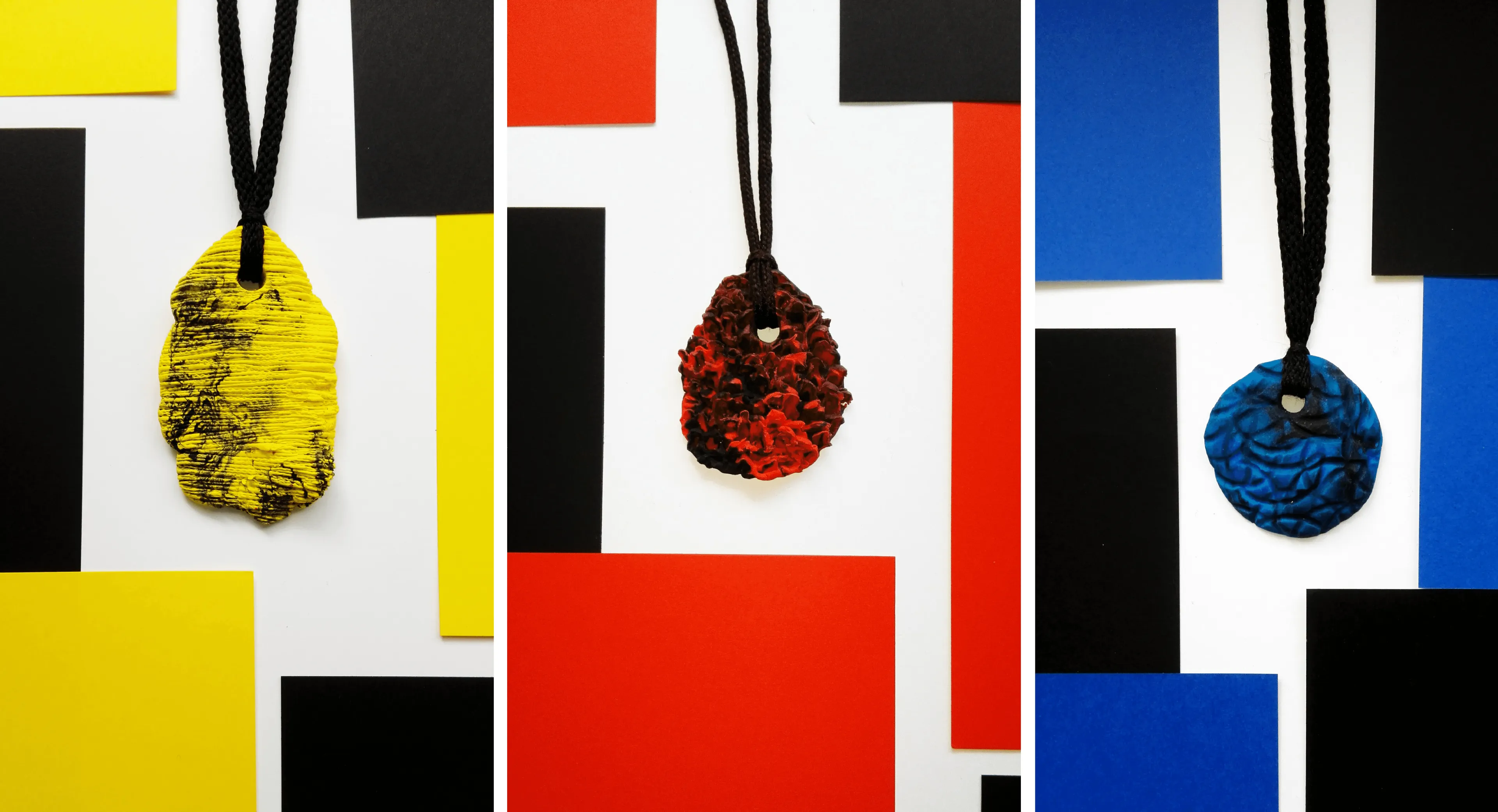 I Used Two Colors Of Clay And Shoelaces To Create Marble Pendants!