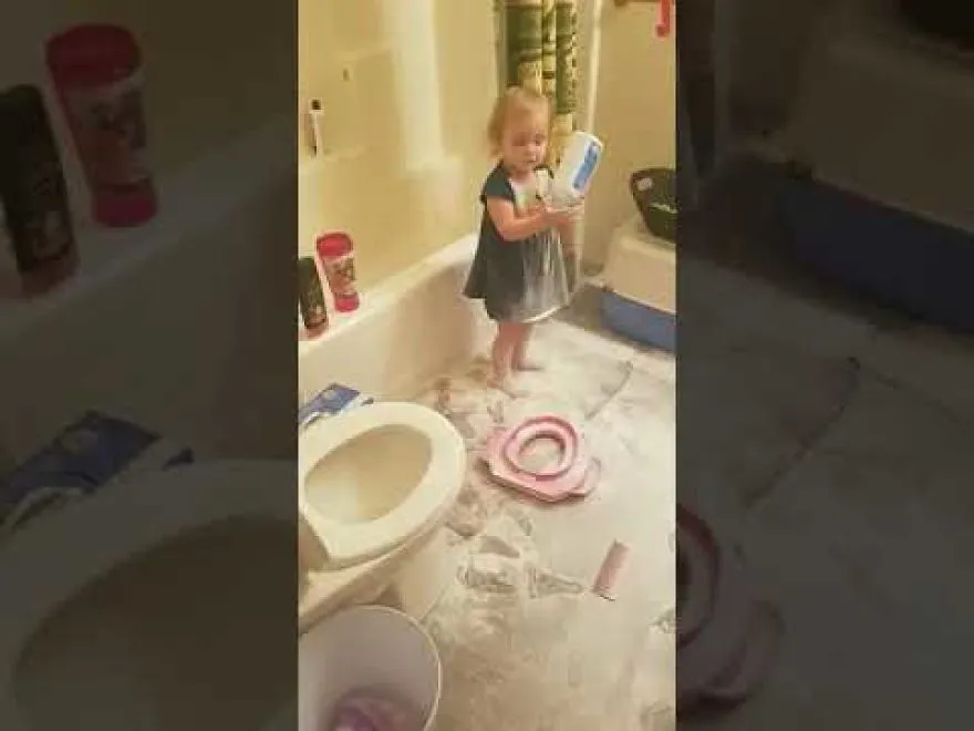 2 Year Old vs. Baby Powder