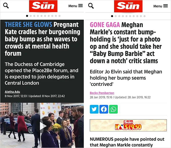 15 Headlines Show How Differently The British Press Treat Meghan Markle Vs Kate Middleton