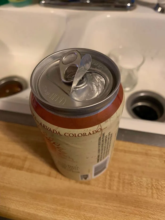 Beer Felt Odd When Opening, Discovered A Can Within A Can