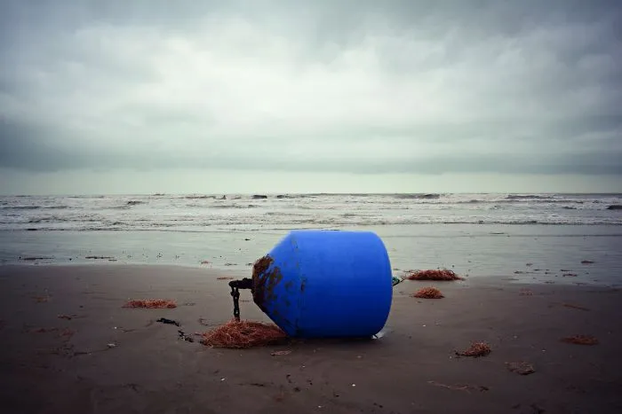 Buoys Ripped From Their Moorings And Washed Onto The Beach