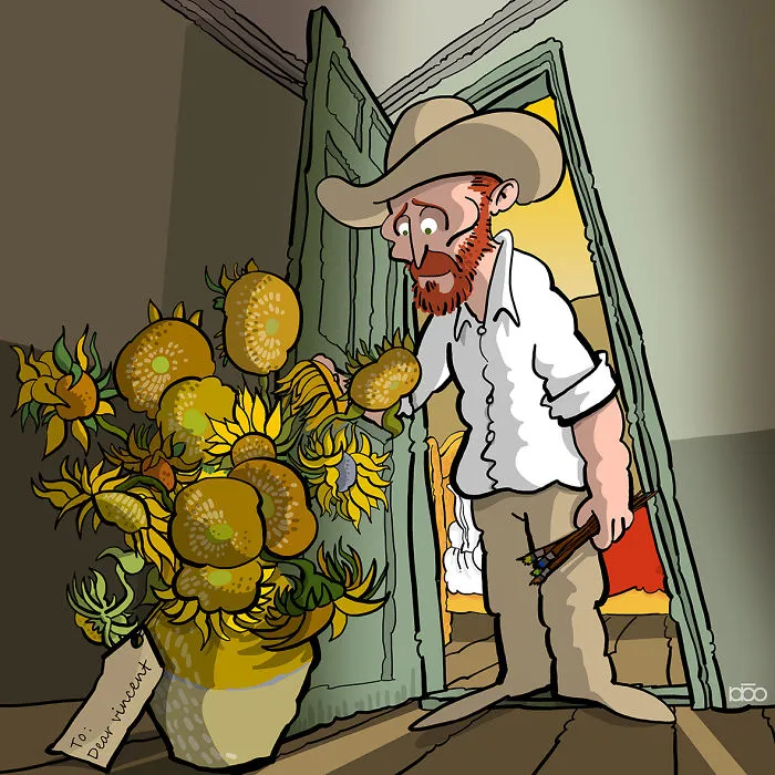 I Recreate The Life Of My Favorite Artist, Vincent Van Gogh, In His Own Art Style (30 Pics)