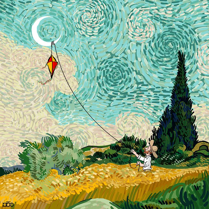I Recreate The Life Of My Favorite Artist, Vincent Van Gogh, In His Own Art Style (30 Pics)