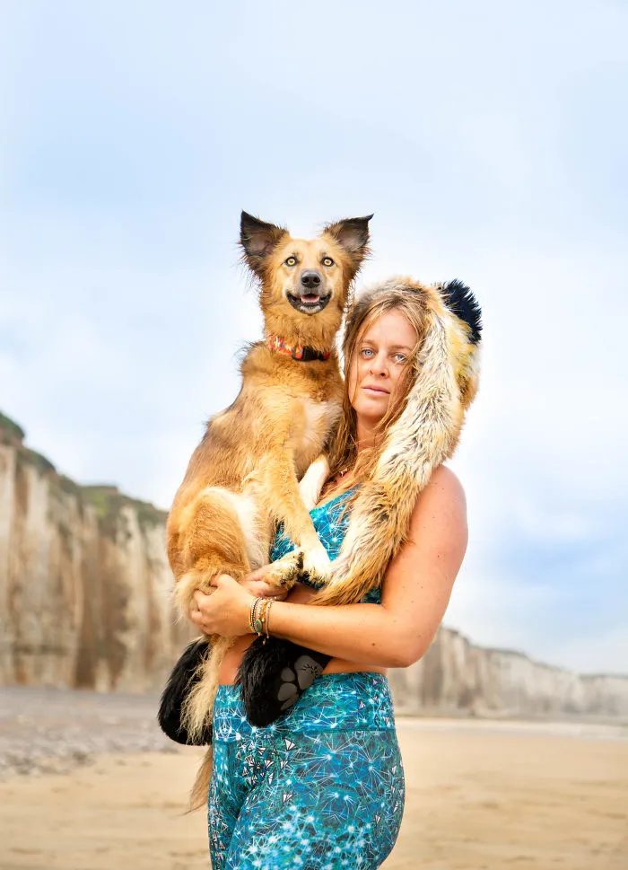 I Adopted Tofu, A Shelter Dog Who Is Often Too Scared To Walk, So I Carry Her Everywhere (30 Pics)