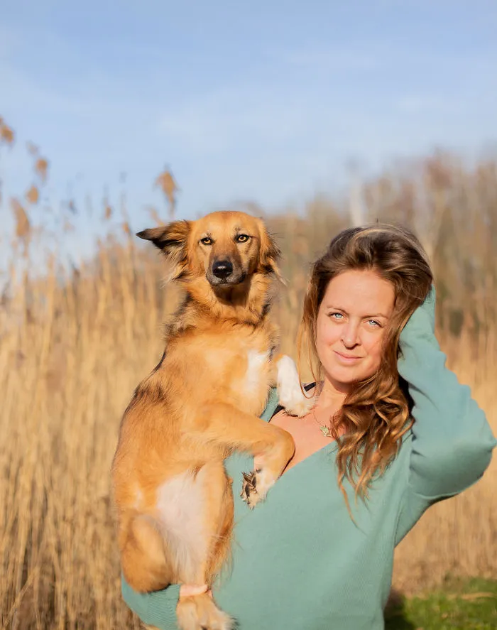 I Adopted Tofu, A Shelter Dog Who Is Often Too Scared To Walk, So I Carry Her Everywhere (30 Pics)