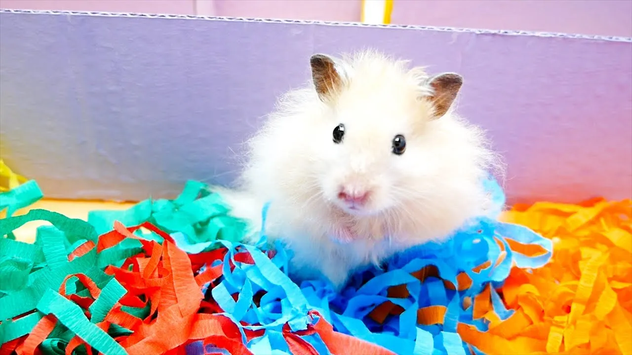 My Cute Pet Hamster Simba In Giant Funny Maze And Obstacle Course